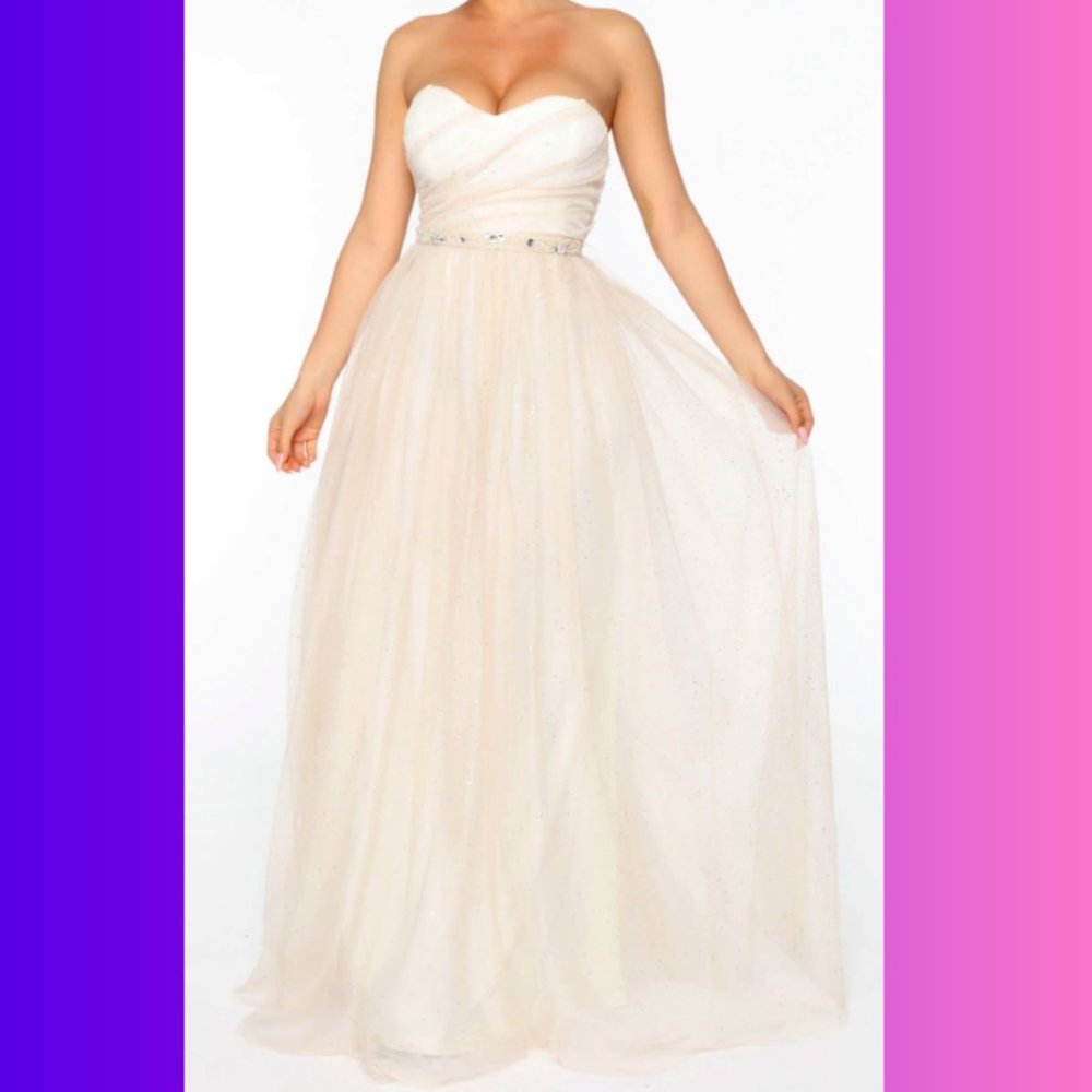 Strapless Glitter Dress